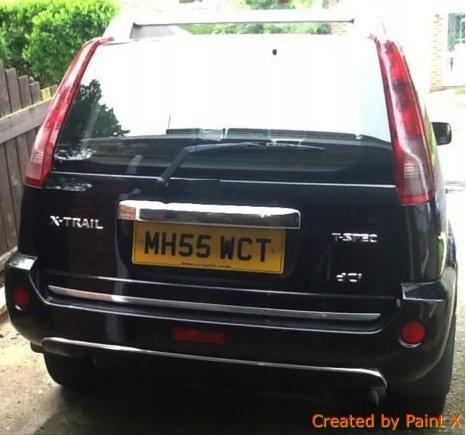 Nissan X-Trail T31 T-31 - Striscia Cromata Sul Cofano