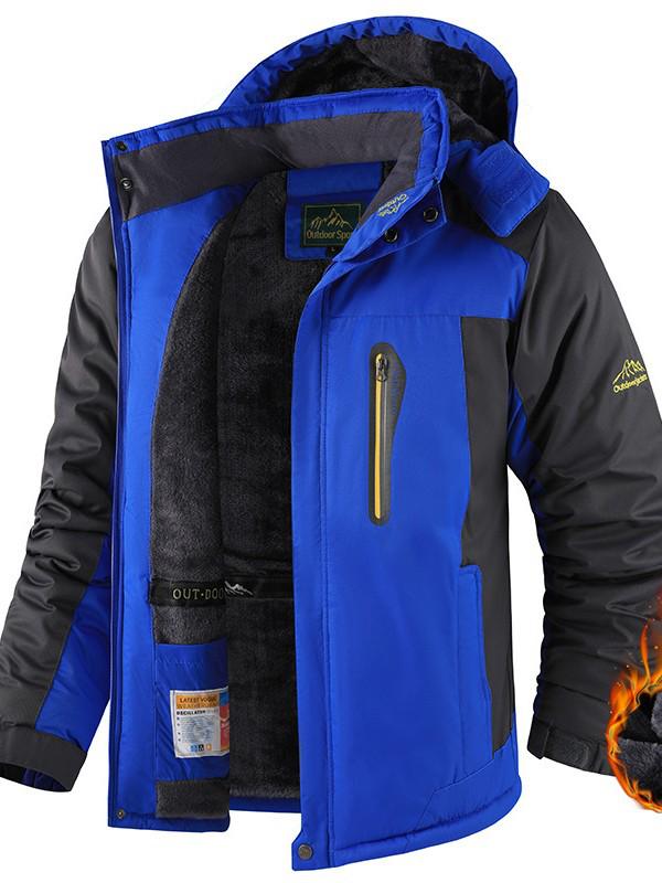 Men's Plus Size Winter Down Jacket and Pants: Fleece-Lined, Thick, Windproof, Waterproof Mountaineering Suit.