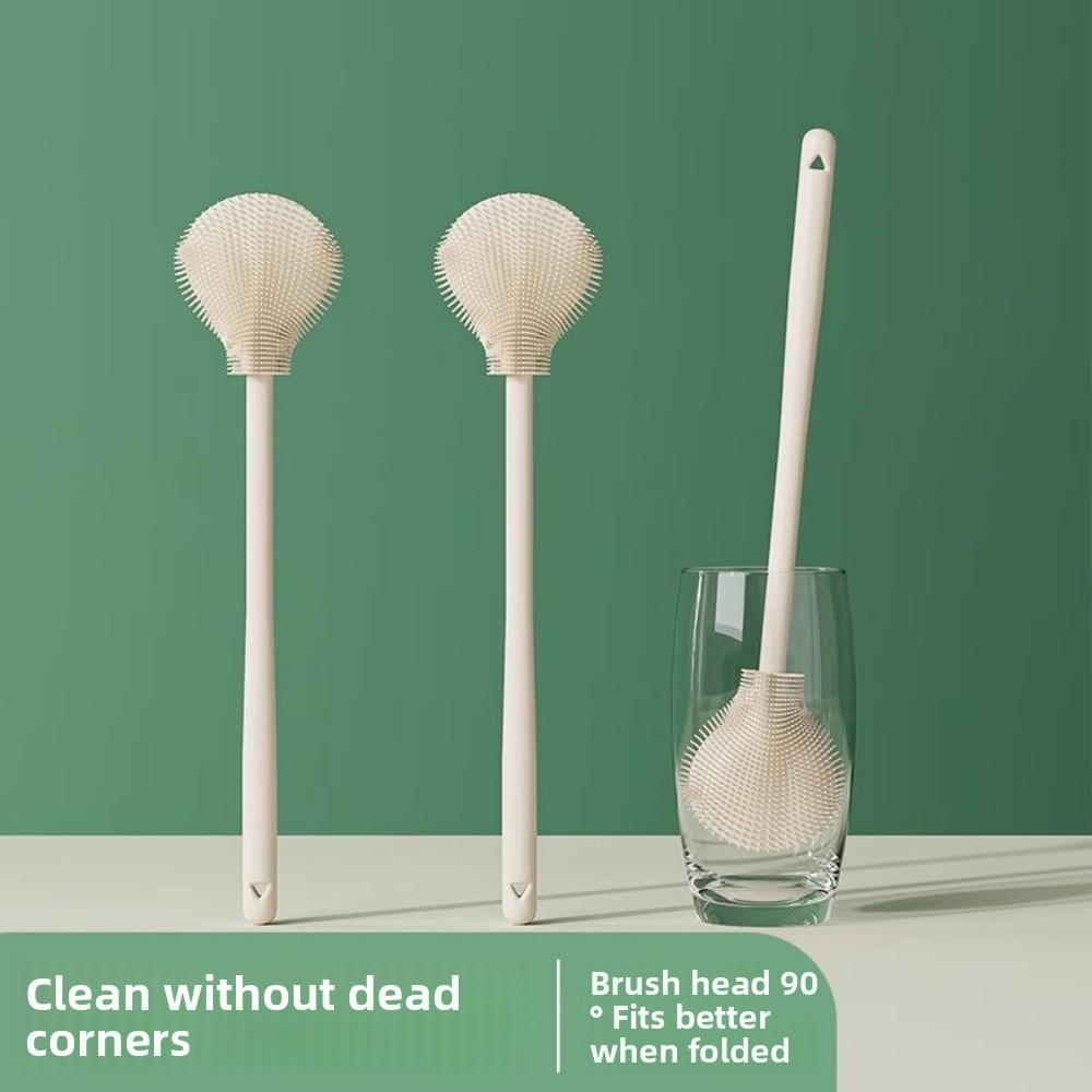 Silicone Milk Bottle Brush Long Handle Cup Scrubber Glass Water Bottle Cleaner Kitchen Cleaning Tool for Home Daily Washing