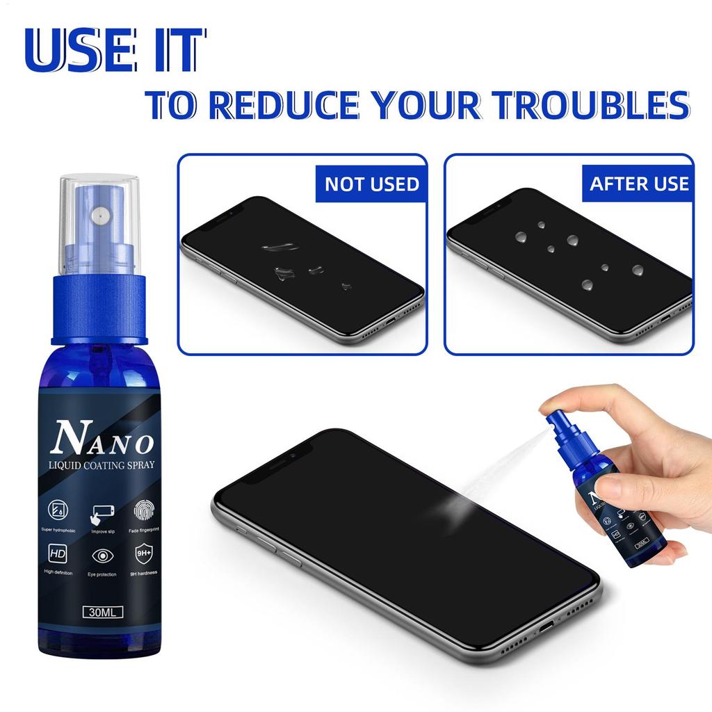 30ml Screen Spray Nano Screen Protector Fade Fingerprints High-Definition Tool Spray for Computer Screen Monitor