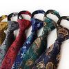 [NECOTIA] Amazon Exclusive Brand One-Touch Tie - Paisley Pattern, Diamond Dot, Solid Color - Stylish Men's Tie - Gift - Business (05)