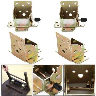 90 Degree Furniture Brackets Self-Locking Foldable Table Leg Brackets Chair Extension Folding Hinge Support Frame