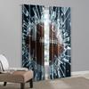 2pcs   Curtain Fabric American football through walls Fabric (without rod) Stuff Clearance Perfect for Living Room   Bedroom