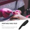6 Pcs Black Mini Bird Nail File For Toenails Manicure Tool Portable Folding Bulk Metal Strips Trimmer Curved Finger Nail Files