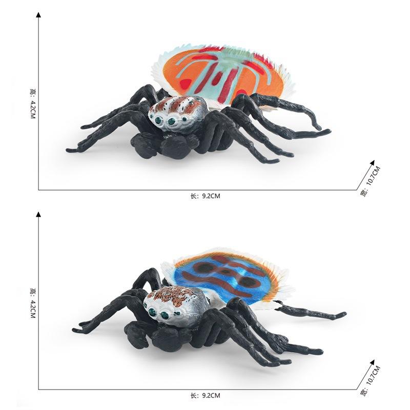 Intricately Plastic Designed Spider Models Including Dynamic Peacock And Striped Flies Available In Various Colors Ideal For Col