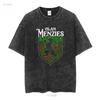 Clan Menzies Scottish Tartan Lion Rampant T Shirt Crest Last Name Surname Womens Long or Short Sleeves Vintage Washed Graphic
