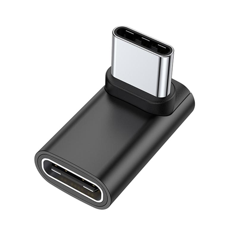

90 Degree USB C to USB C Adapter 40Gbps USB C Female to USB Male Adapter Data Sync 100W Fast Charging Adapter for PC чорний