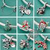 925 Silver Snowman Charm Beads Christmas Halloween Pendant for Women Jewelry Gift Fit Original Bracelet