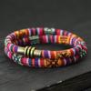 New Bohemia Cord Chain Bracelet Men Women 6mm Double Layer Tibetan Symbols Ethnic Braclet Magentic Clasp Fabric Braslet Pulseria