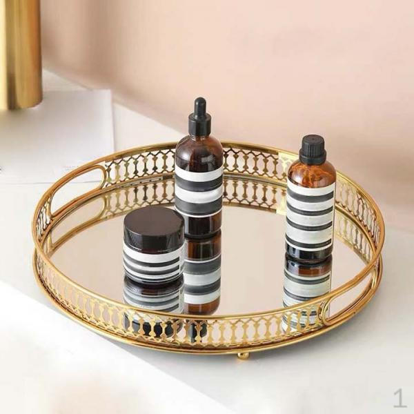 

Органайзер для макияжа, зеркальный поднос, косметическое стекло, утюг, современный туалетный столик, духи для домашнего декора 32CM