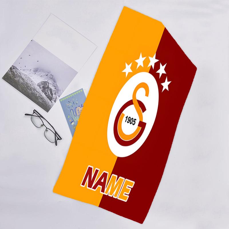 1pc Football6 Beach Towel with Custom Name, Beach/Swimming/Bath/Picnic/Camping Towel, Suitable for Seaside Beaches