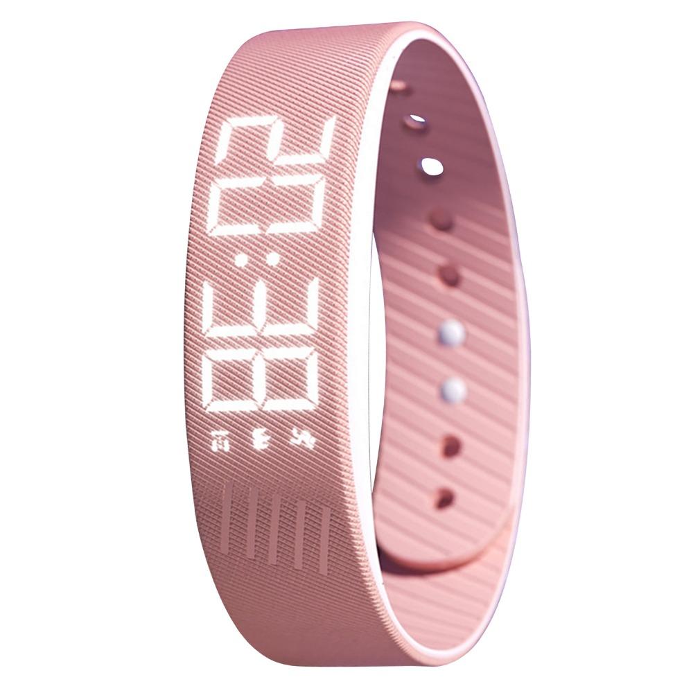 Adjustable Band Vibrating Alarm Wristband LED Digital Display Silent Wrist Shock Bands Travel Use