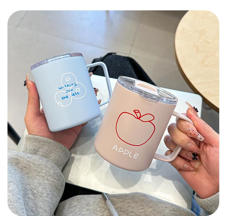 2025 Edelstahlbecher mit Deckel – Stilvolle Unisex Kaffee-/Teetasse für Zuhause oder Büro