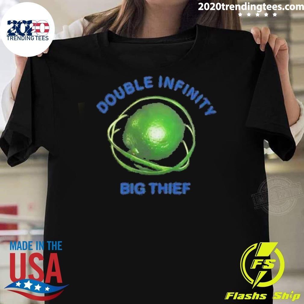 Big Thief Double Infinity Lime Tee T-shirt Black T879