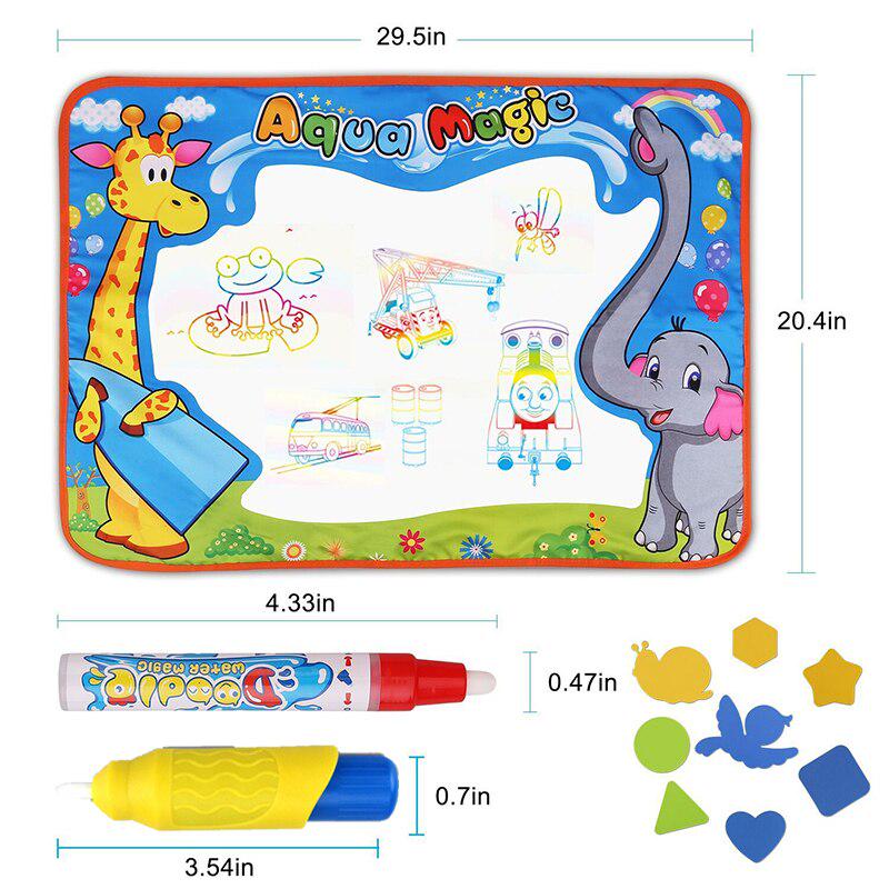 1PCS Magic Water Drawing Mat with 2PCS Magic Water Pens Doodle Mat Painting Toy Funny Drawing Toys 