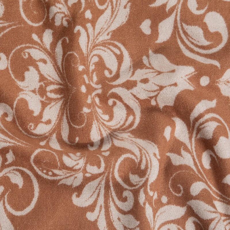 WENSLI Silk Velvet Scarf Shawl - Seascape Sunset Glow