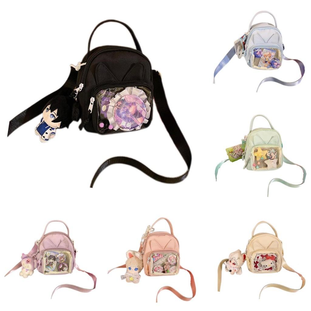 Square Animal Ears Itabag Single Shoulder Crossbody Bag Handbag Women Fashion