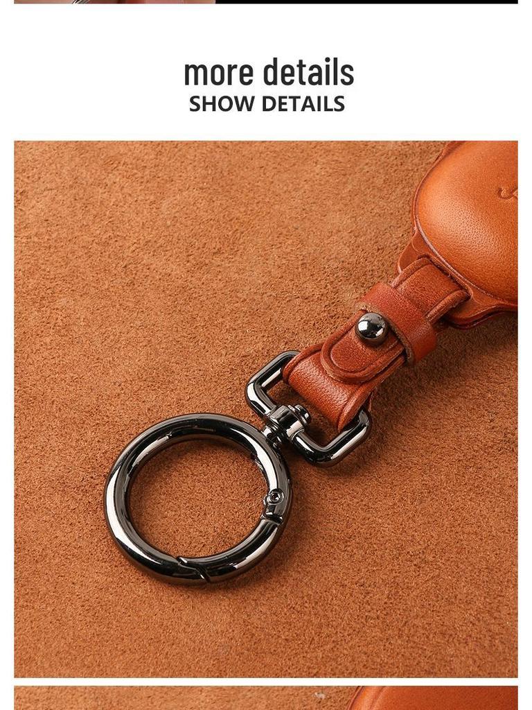 Premium Cowhide Genuine Leather Key Case for L9 Model - Ideal Car Key Protector