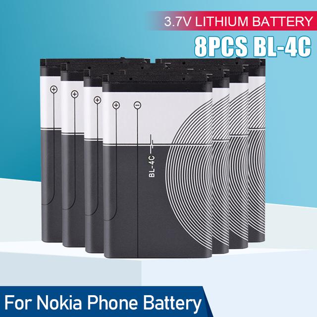 890mAh BL-4C BL 4C BL4C Replacement Battery For Nokia Phone 6100 6101 6103 6136 6125 6170 7200 7705 7270 2650 6300 2228 8208
