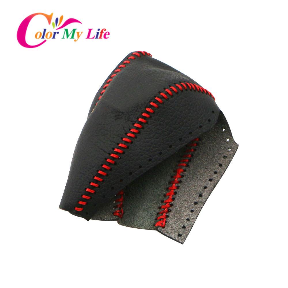 Kožené límce do auta Color My Life pro Honda HRV HR-V Vezel 2014 - AT ochranný kryt knoflíku hlavice převodovky