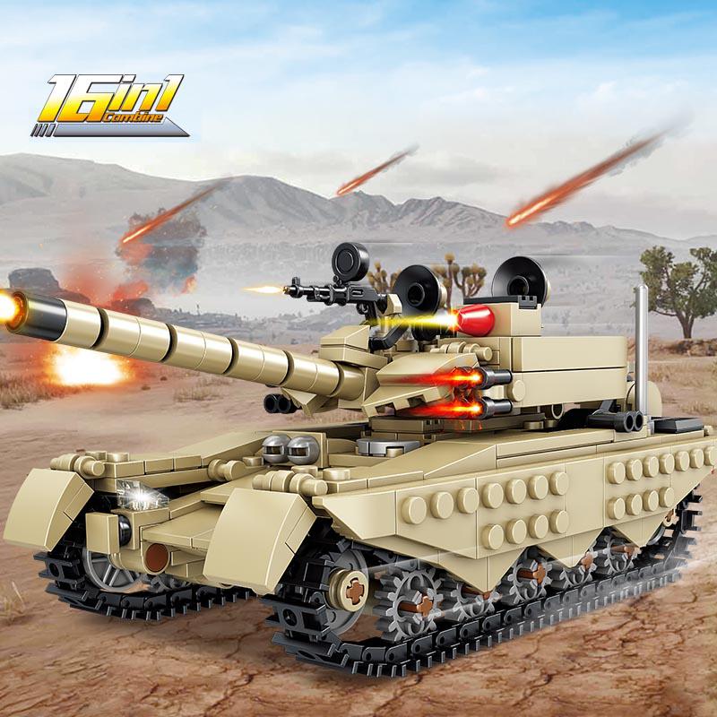 99 Tanc Principal de Luptă Blocuri de Construcție Armată Militar Tanc Greu Cuirasat Navă Spațială Asamblare Set Cărămizi Jucării pentru Copii Cadouri de Ziua de Naștere