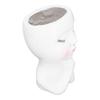 Face Flower Pot Eyes Closing Girl High Density Resin Drainage Hole Multi Purpose Head Planter Pot for Office Garden