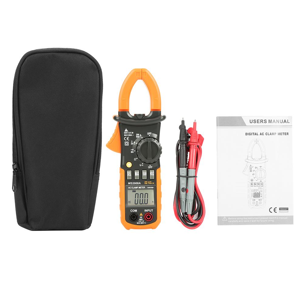 PEAKMETER PM2008A Handheld Digital LCD Clamp Meter AC DC Voltage Diagnostic Multimeter