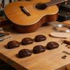 Gitarrenstimmwirbel-Knöpfe, Holz-Set mit 6 Ersatzknöpfen für Reparatur- und Instrumentenwartungsarbeiten Set-Verwendung