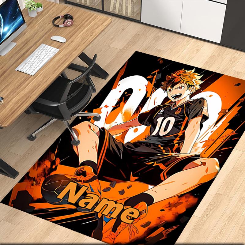 Custom Name Haikyu Printed Carpet, for Office Chair Living Room Bedroom Kitchen Room Decor Gifts.