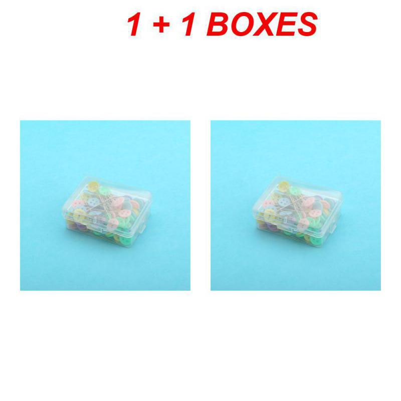 

2/3/4КОРОБКИ Булавки для вышивки пэчворком Пуговицы разноцветные 100/50 шт./коробка Булавки для вышивки крестом Шитье и нашивка