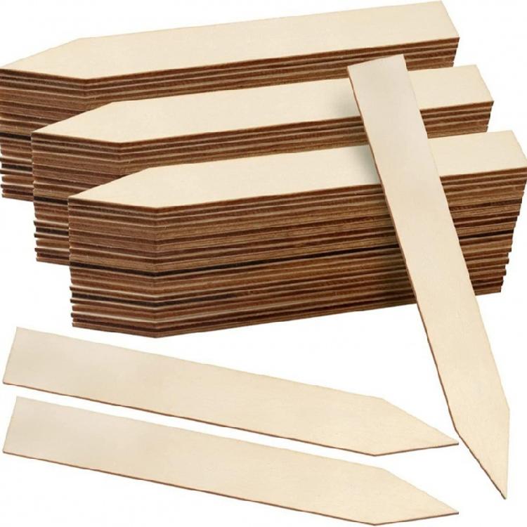 

100Pcs Weather Resistant Wooden Garden Stakes Wooden Garden and Sign Post for Plant Support Fence Yard Gardening 1