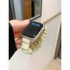Soft Cute Ice Silk Stripe Elastic Hair Tie Strap for Apple Watch Band Series 11/10/9/8/7 SE Ultra Wrist Bracelets for iWatch 49/46/45/44/42/41/40/38mm
