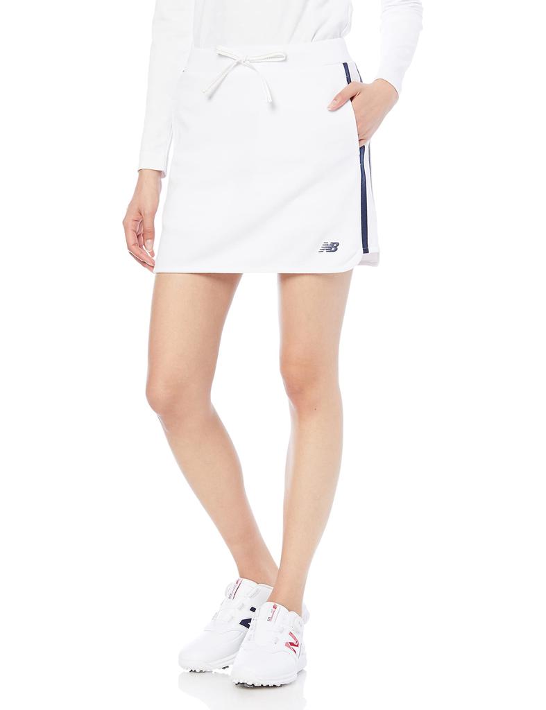 New Balance Golf Sweat Skirt UV 2 (Moisture-Wicking, Quick-Drying, Protection, Stretch) / Women's / 012-2134513 030_White [L]