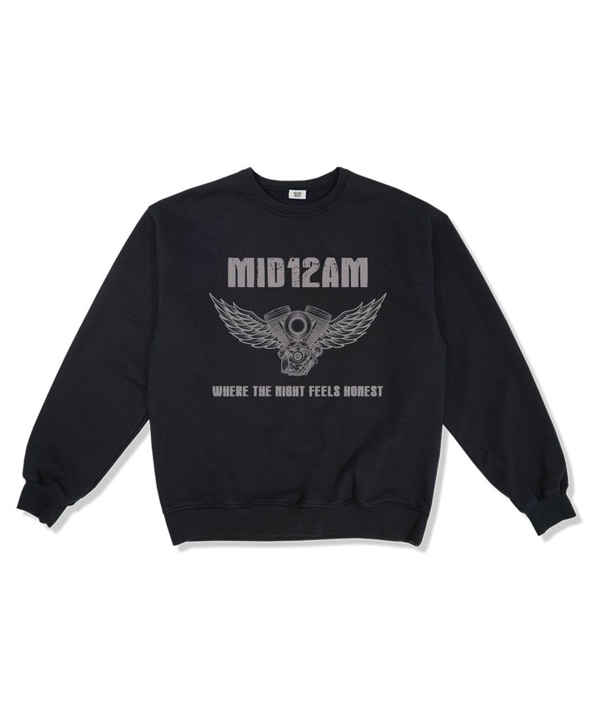 MIDNIGHT12AM [Fleece Line Option] Knife Fils Oversized Premium Double-Sided Sweatshirt 4 Colors (Type A)