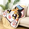 Cute cat animal cartoon pattern Flannel printed blanket suitable for all seasons suitable for living room office sofa and travel