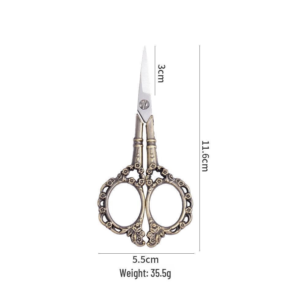 European Retro Stainless Steel Embroidery Scissors for Handcrafts & Needlework