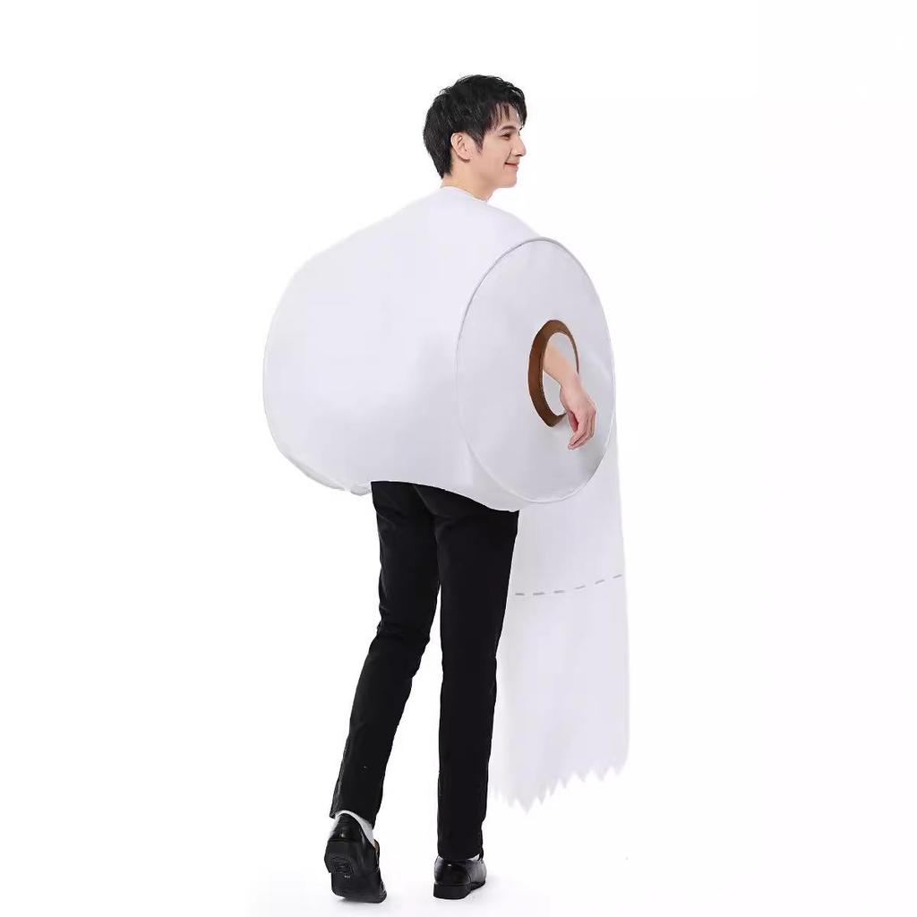Halloween Gag Toilet Paper Costume for Men & Women - Funny Cosplay & Performance Outfit