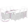 Vidaxl 9-Cz. Set di Mobili da Giardino con Cuscini, Grigio, Polyrattan