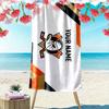 Custom Name,Anaheim Ducks Print Beach Towel, Large Soft Quick Dry Towel for Beach Camping Swimming