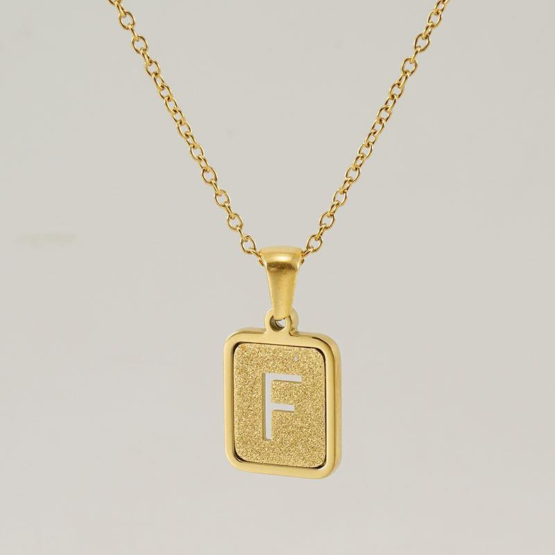 18K Hollow 26 English Letter Necklace Women's Fashion Letter Pendant Jewelry 2026