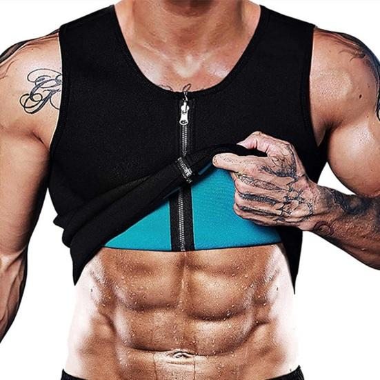 Men Fitness Vest O-neck Sleeveless Zipper Placket Protection Vest Muscle Defining Vest Safety Pullover Tank Tops