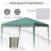 3 X 3M Garden Pop Up Gazebo Height Adjustable Marquee Party Tent Wedding Canopy With Carrying Bag Green