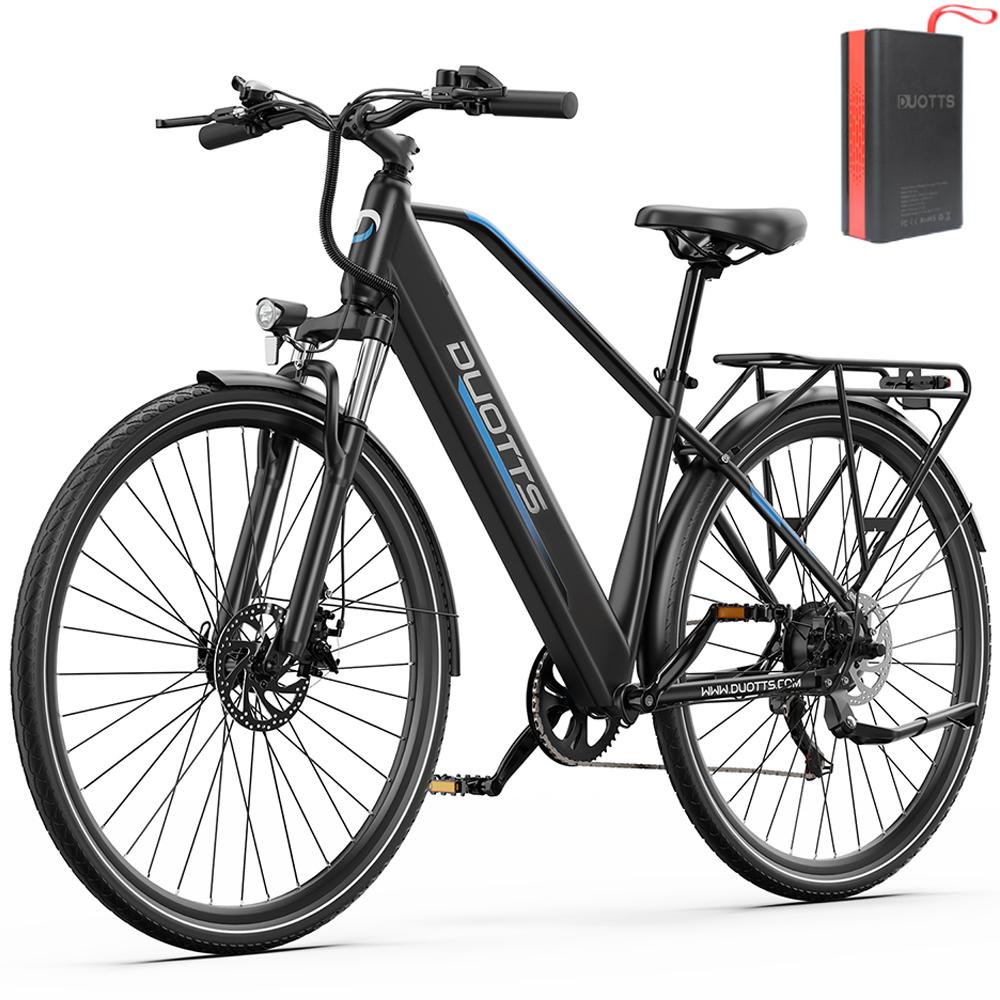 Electric Bike DUOTTS 27.5" 250W Motor Top Speed 25Km/h 36V 13AH Max Range 65Km Load 150Kg Black C29 Lite