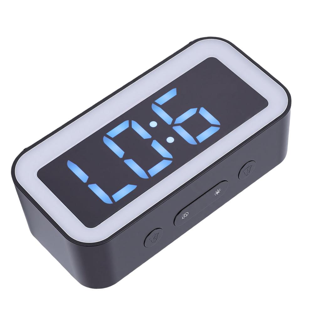 Digital Dual Clock Dimmable RGB Volume Weekday Weekend Mode 12 24Hr with Snooze Compact for Bedroom Bedside Tabletop