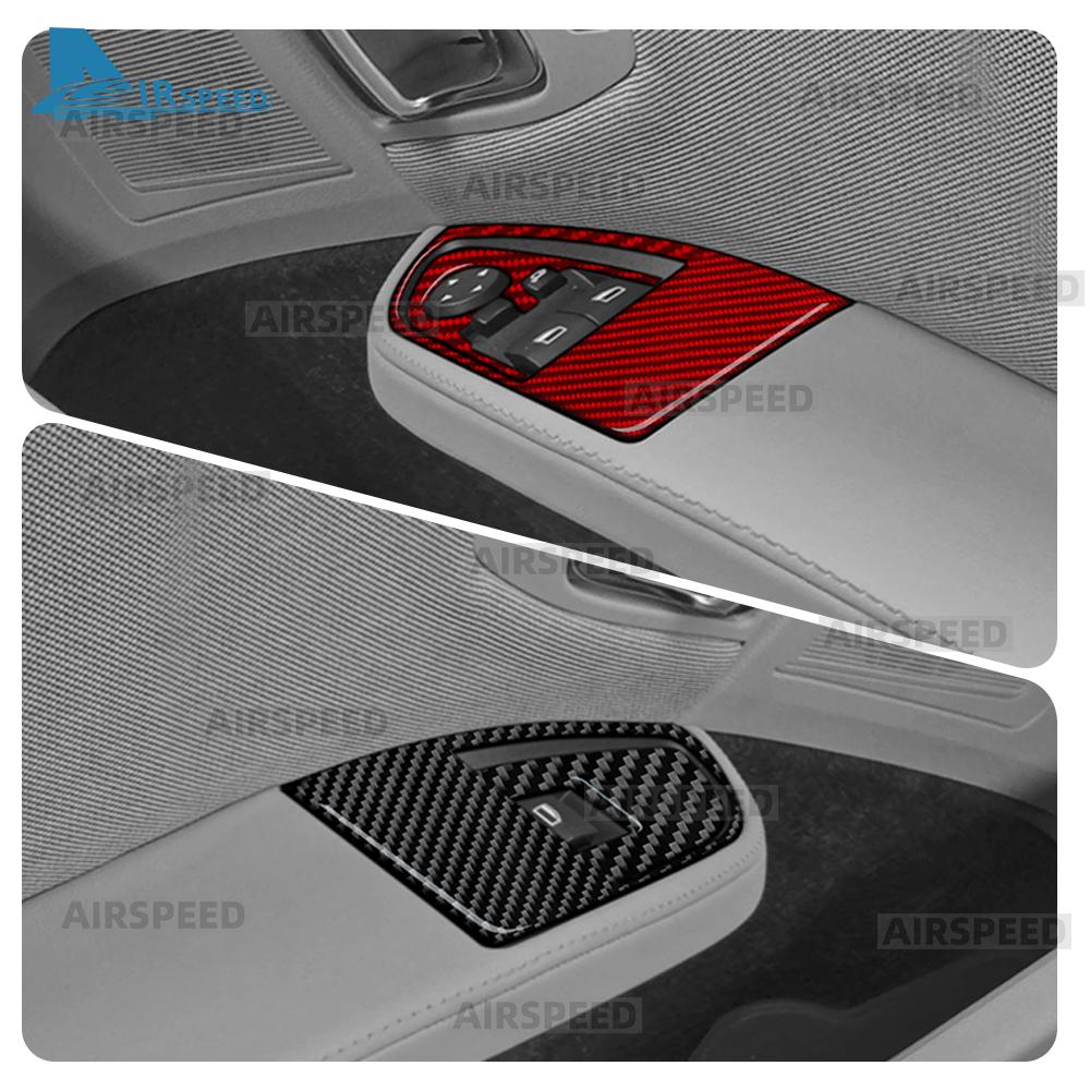 Carbon Fiber Style Window Switch Panel for BMW i3 2013-2022