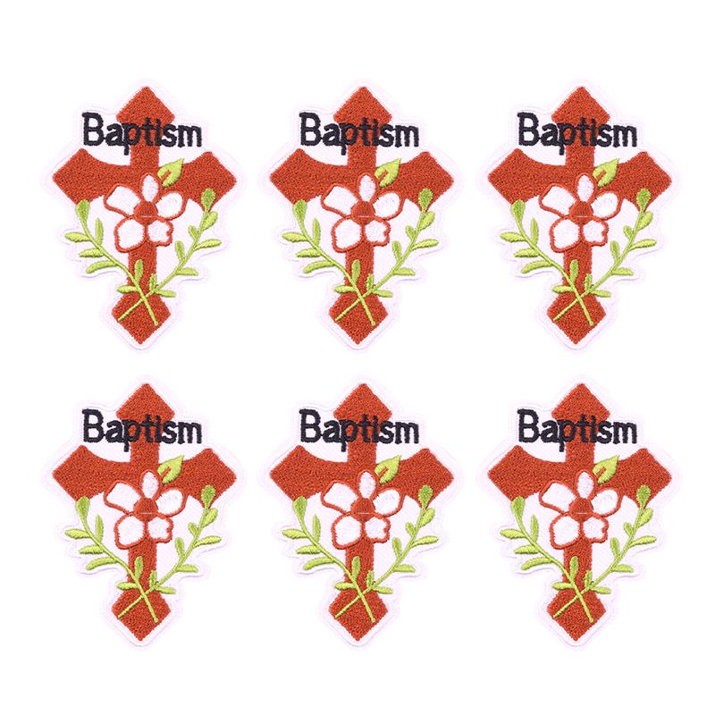 5pcs Wholesale Cartoon Jesus Embroidered For Clothes Iron On Patches For Clothing Hats Backpack Jackets Sew Embroidery Badges