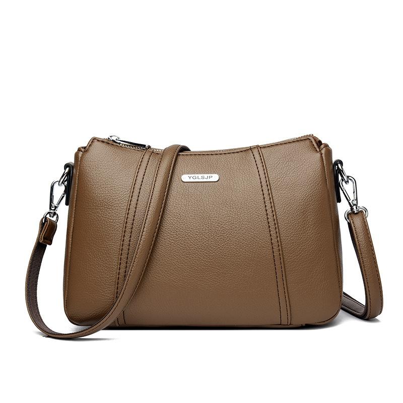 Women's Bag Crossbody Bag Urban Simple Soft Leather Single-shoulder Bag Middle-aged Mom Bag