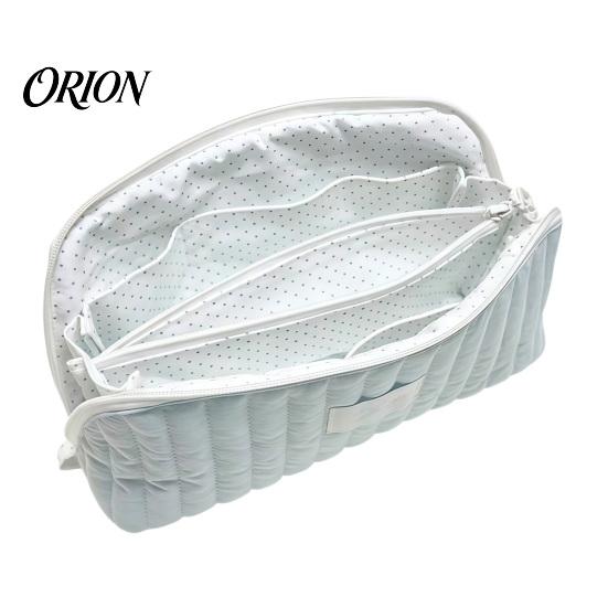 Portable Travel Makeup Bag Shell Shape Pencil Pouch with Multiple Compartments, Large Capacity Durable Desk Polyester Zipper Storage Pouch,