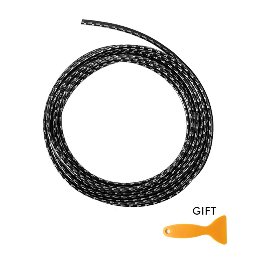 Car Interior Moulding Trim Strip PVC Car Vent Decoration Strip Fake Carbon Fibe Intake Grille Decorative Line for Car Dashboard