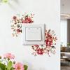 Removable Flower Switch Sticker Waterproof Peel And Stick Light Switch Decal for Living Room Bedroom Bathroom Kitchen Decor